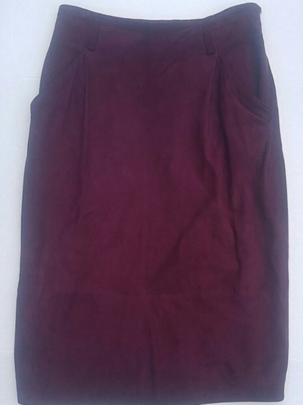 Linda Allard for Ellen Tracy SZ 10 Vtg Butter Soft Suede Pencil Skirt